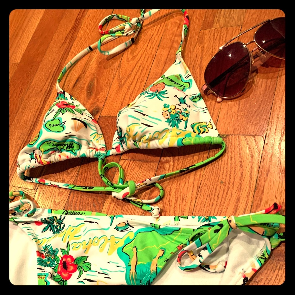 Old Navy Hawaii Print Bikini NWOT M L